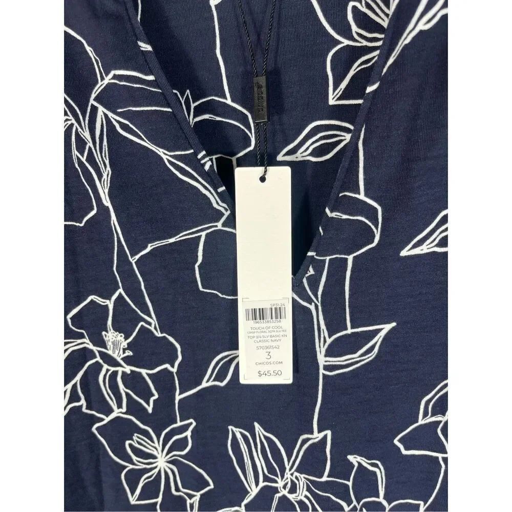 Chicos floral blouse size XL - Picture 3 of 4